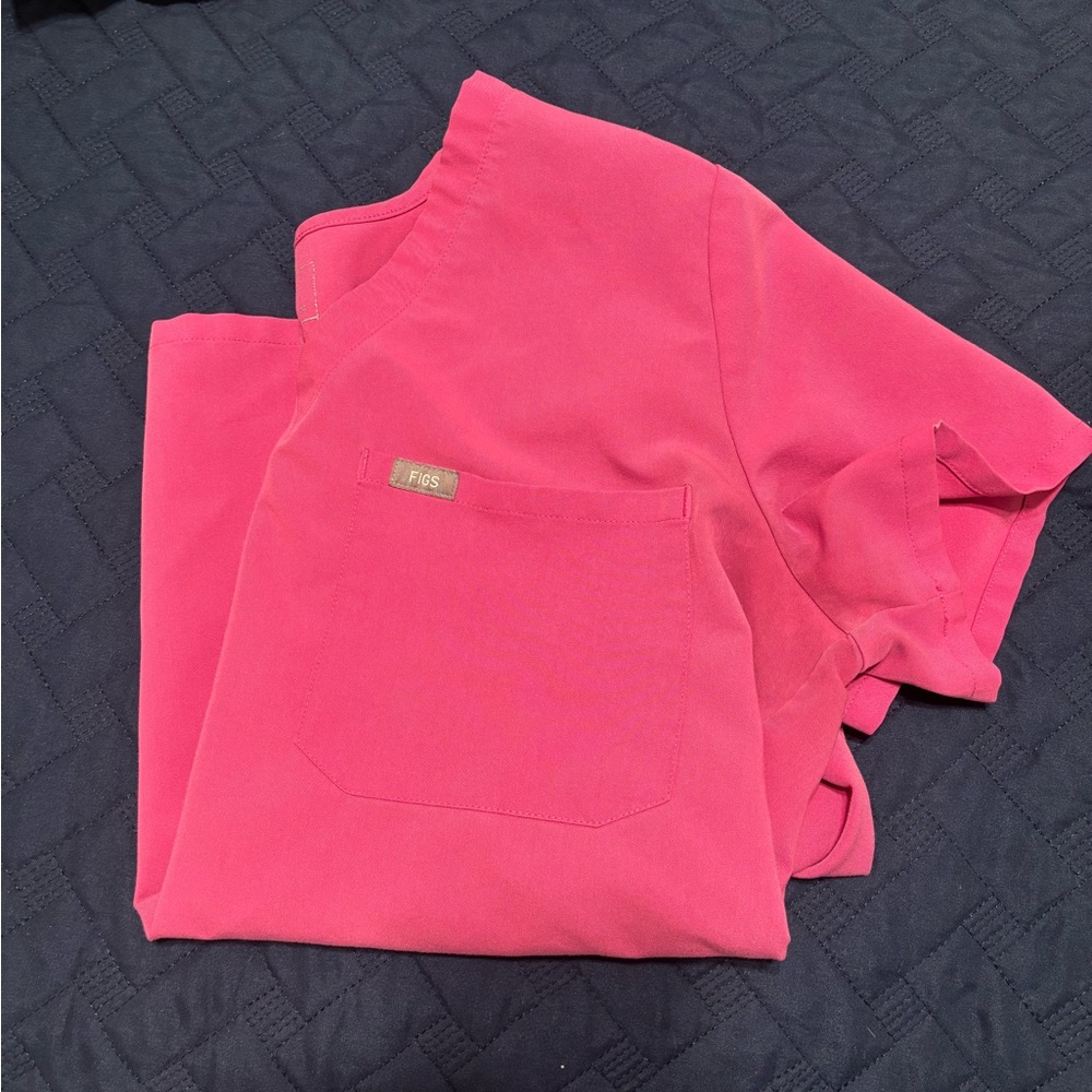 Figs Pink Scrub Top